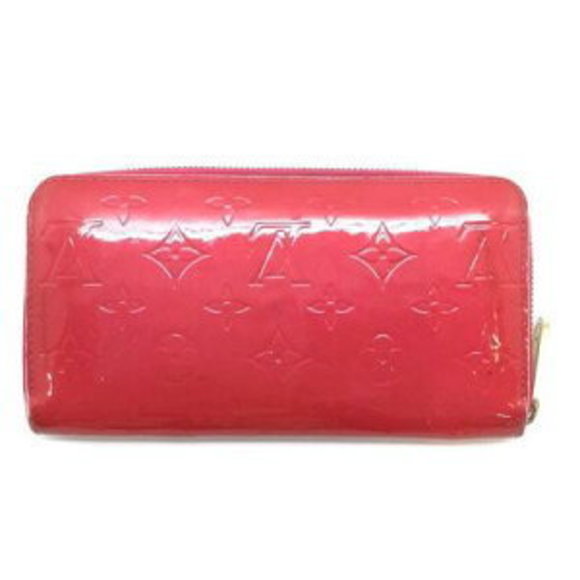 Louis Vuitton Pink Red Rose Wallet Indigo Long Vernis Zip - Picture 1 of 7